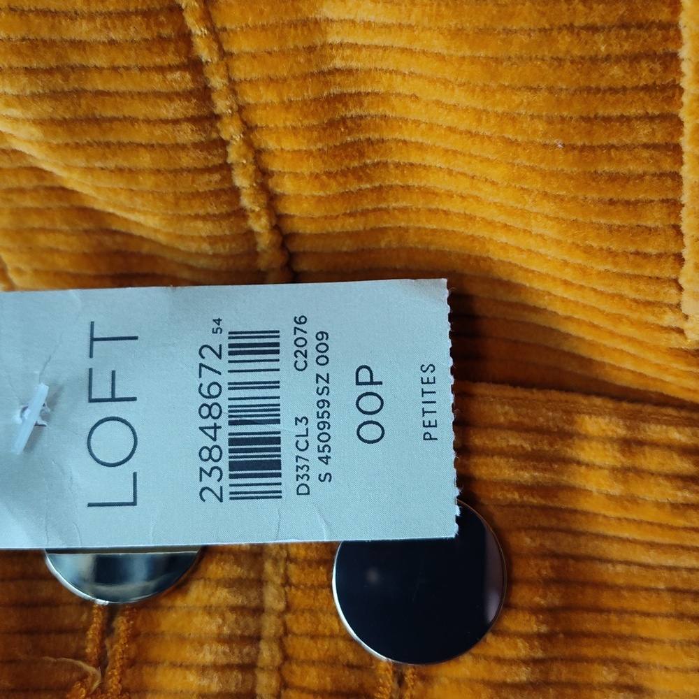 LOFT Orange A-Line Mini Skirt with Cargo Style - Picture 7 of 8